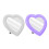 4Pcs Heart Shaped Mirrors Assorted Colors for Wall Or Tabletop Vanity 1
