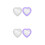 4Pcs Heart Shaped Mirrors Assorted Colors for Wall Or Tabletop Vanity 10