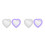 4Pcs Heart Shaped Mirrors Assorted Colors for Wall Or Tabletop Vanity 7