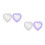4Pcs Heart Shaped Mirrors Assorted Colors for Wall Or Tabletop Vanity 4