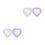 4Pcs Heart Shaped Mirrors Assorted Colors for Wall Or Tabletop Vanity 5