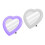 4Pcs Heart Shaped Mirrors Assorted Colors for Wall Or Tabletop Vanity 3
