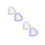 4Pcs Heart Shaped Mirrors Assorted Colors for Wall Or Tabletop Vanity 9