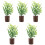 5Stk Plastik Pflanzen Bunt Mini Accessoire 5