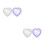 4Pcs Heart Shaped Mirrors Assorted Colors for Wall Or Tabletop Vanity 8