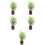 5Stk Plastik Pflanzen Bunt Mini Accessoire 9