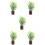 5Stk Plastik Pflanzen Bunt Mini Accessoire 10