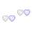 4Pcs Heart Shaped Mirrors Assorted Colors for Wall Or Tabletop Vanity 6