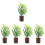 5Stk Plastik Pflanzen Bunt Mini Accessoire 7
