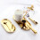 2Stk Goldenes Serviertablett , Multifunktional, Robust 11