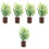 5Stk Plastik Pflanzen Bunt Mini Accessoire 6