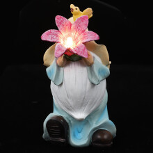 3Stk Rosa Glühender Deko Leuchtende Outdoor Zierfigur