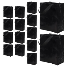 60Stk Edle Schwarze Non-Woven Partytaschen, Langlebig Und Vielseitig