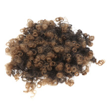 2Stk Golden Fake Hair Haarverlängerung Flauschige Haarspange