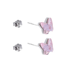 2Paare Ohrstecker Silber Für Frauen Pink Geschenk