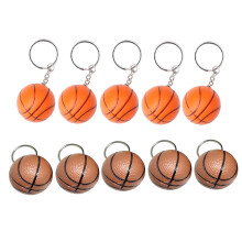 20 mini pu-basketball schlüsselanhänger gelb