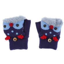 2Paare Flauschige Winterhandschuhe Kinder Weihnachten Warm &