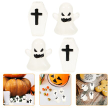 12Stk Weiße Resin Halloween Für Und Zimmer