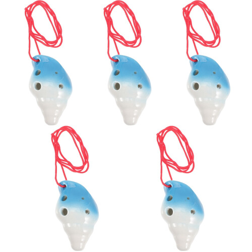 5Pcs Musical Beginner Ocarina Practice Conch Shape 6-Hole Instrument 2