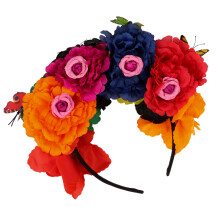 6Pcs Multi Rose Flower Crown Women Headband Halloween Party Decoration