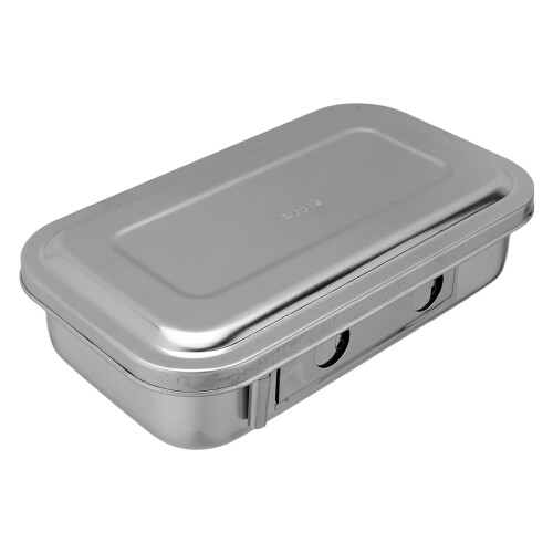 2Stk Nagelpflege Sterilisator Box Mit Dichtem Deckel Silber 1