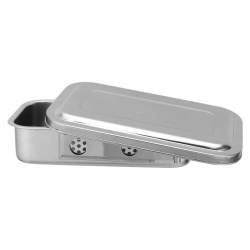 2Stk Nagelpflege Sterilisator Box Mit Dichtem Deckel Silber 2