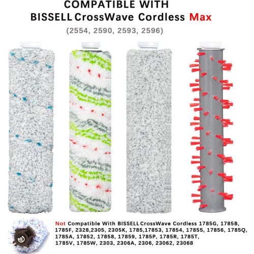 Λύσεις καθαρισμού Bissell CrossWave, Περιλαμβάνει ρολό βούρτσας διπλής δράσης και 2