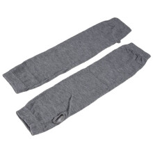 Guantes elastico suave Brazo mujeres de la manera de senora Girls 'Calentador de manga larga sin dedos - Gris