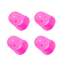 8St Roze Siliconen Gitaar Vingertop Beschermers Comfortabel & Duurzaam