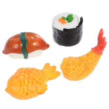 3Sets Mini Japanse Snack Decor in Hars, Kleurrijk En Duurzaam