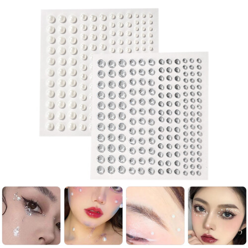 1 Set Strasssticker Zelfklevend Craft Parel Versiering Make-up Decals 2