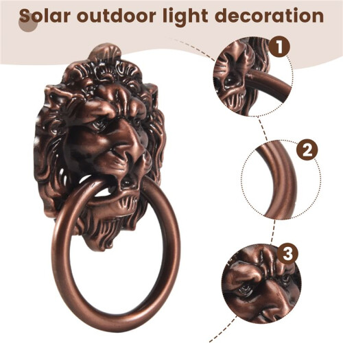 Antique Style Copper Tone Metal Lion  Shaped Drawer Pull Handle 2.5" 2