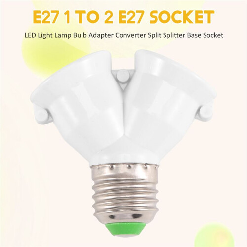E27 1 Tot 2 E27 LED-Lamplampadapterconverter Splitsplitter Basisaansluiting 1