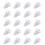20 Pcs Car White Rivet Door Trim Clips Fastener 1