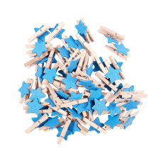 Card Photo Clothespin Pegs Star Crafts  Wooden Clip 50pcs
