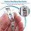 Double Push Button Butterfly Clasp Buckle Silver For 21mm Watch Band Strap 4