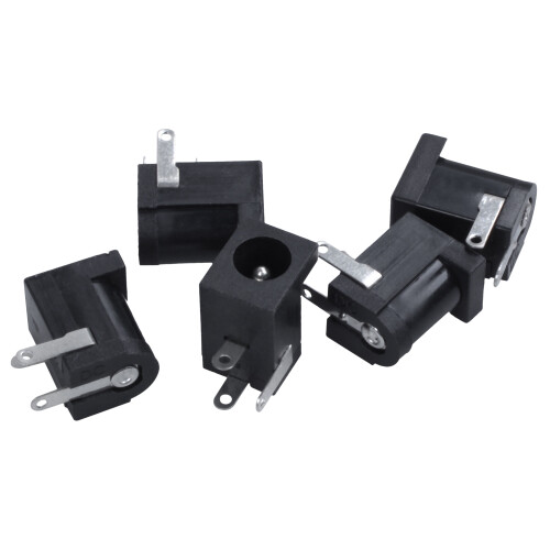 5 Pieces  5.5mmx2.1mm Power Jack Socket Female Panel Mount Connector