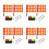 4Sets Voetbalscheidsrechter Kit Flags Rood PVC Set 3