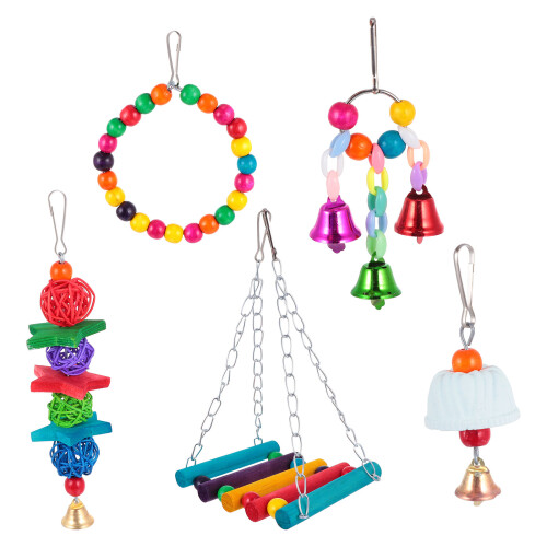 10St Papegaaien Swing Bell Speelgoed Multi Vogelkooi 1