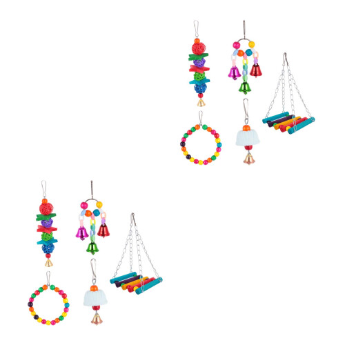 10St Papegaaien Swing Bell Speelgoed Multi Vogelkooi 2