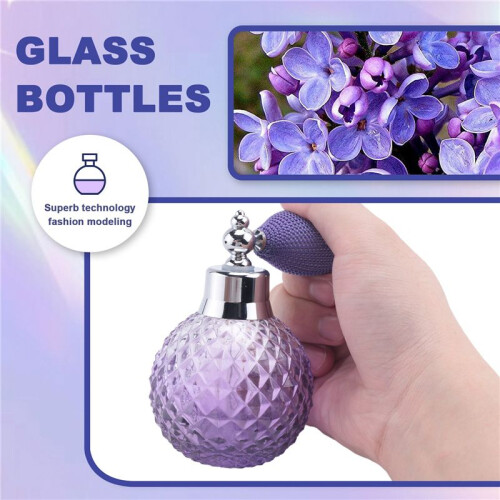110ML Vintage Crystal Spray Perfume Bottle White Short Atomizer Refillable Glass 2