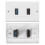 1X 2 Anschluss  + Usb 3.0 Haupt Wand Panel Panel Buchse Extender Weiß 7