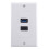 1X 2 Anschluss  + Usb 3.0 Haupt Wand Panel Panel Buchse Extender Weiß 10