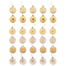 30Pcs Decorazioni per Alberi di Natale Pallina Da Appendere Ad Alta Pallina nel Oro Bianco Ad Alta Qualità per Decorazioni Natalizie per La Casa