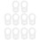 10 Pcs Button Silicone Ring Mam Pacifier Holder Mannequin Clip Adapter Transparent 1