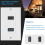 1x 2Port +USB 3.0 Female Wall Face Plate Panel Outlet Socket Extender White 5