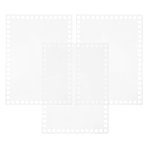 15Pcs Clear Acrylic Threading Board Crochet Basket Base DIY Supply