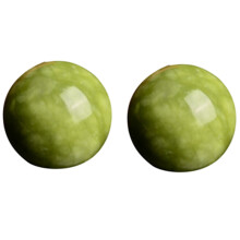 2 StüCke Marmor Jade Baoding Chinesischen Gesundheit Stress ÜBungs BäLle für Entspannung Relief Therapie Hand Pflege Werkzeug