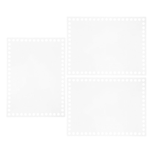 15Pcs Clear Acrylic Threading Board Crochet Basket Base DIY Supply 2