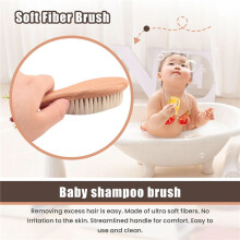 Wooden Handle Hairdressing Soft Fiber Brush Barber Neck Duster Cleaning Remove Brush Hair Styling Tools